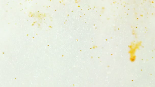Partículas de polvo amarillo flotante - animación abstracta con fondo claro - full hd — Vídeos de Stock
