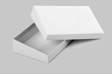 Boş açık beyaz kart yönetim kurulu kutusu Mockup için