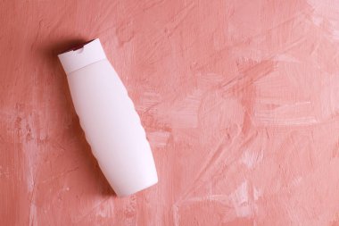 Boş Beyaz Ürün Model Plastik Şişe Boyalı Döşeme Arkaplanı