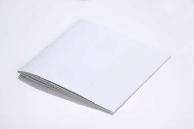 Folded White Blank Brochure Magazine Cover for Mockups clipart