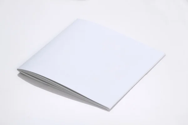 Folded White Blank Brochure Magazine Cover for Mockups — Stock Photo, Image