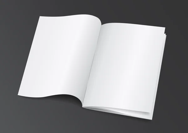 Ouvrir blanc blanc blanc Brochure Magazine pour maquette - Vector Illustra — Image vectorielle