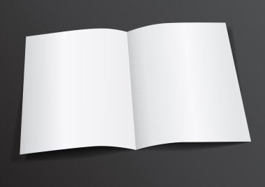 Açık beyaz boş katlanmış A4-A5 el ilanı Mock up - vektör Illustr