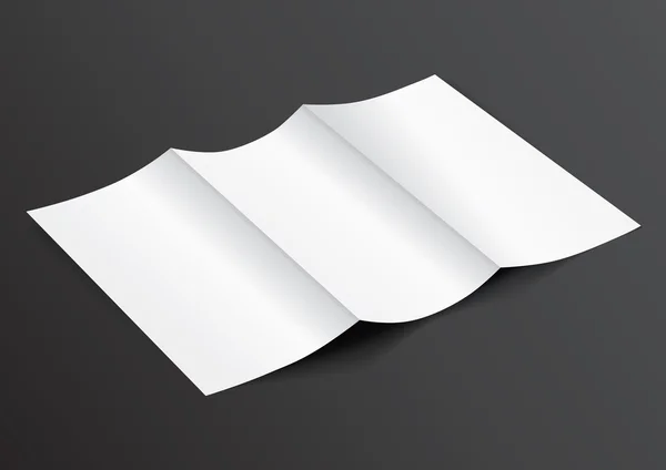 Folleto en blanco abierto plegado triple DL para Mock up - Vector Il — Vector de stock