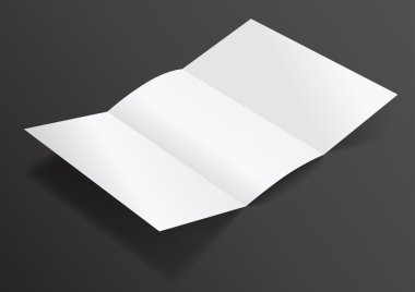 Açık beyaz boş katlanmış panelli Dl el ilanı Mock up - vektör Il
