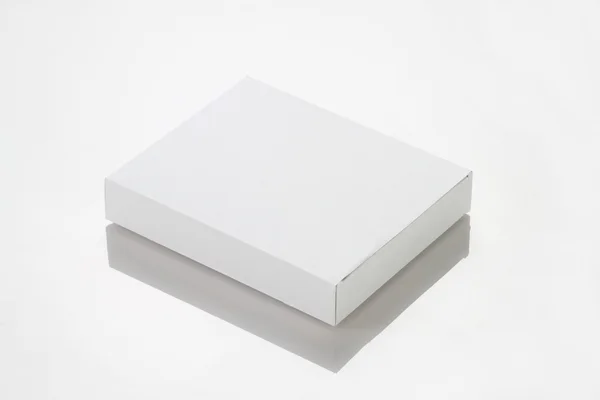 Біла книга / карткова скринька для макету — стокове фото