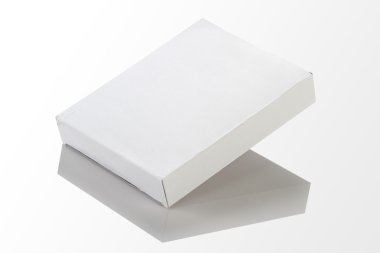 Boş beyaz kağıt / kart kutusu Mockup için