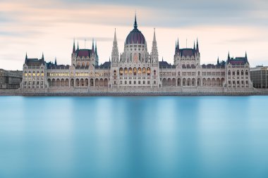 Hungarian Parliament Building before dawn, Budapest clipart