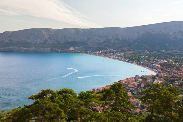 Playa y bahía en Krk Island, Croacia — Foto de Stock