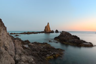 Deniz manzarası, Cabo del Gata, Almeria, İspanya