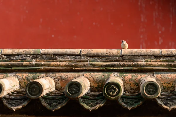 Chiński rzeźba na dachu Obrazy Stockowe bez tantiem