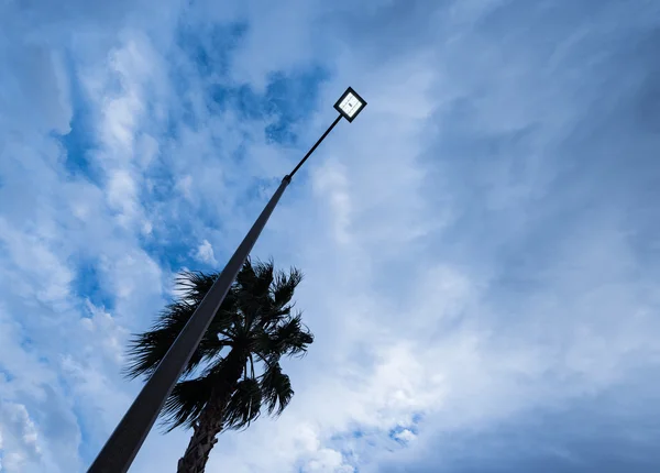 street lamp under the sky