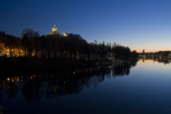 Monte Cappuccini e Ponte Umberto I a Torino — Foto Stock