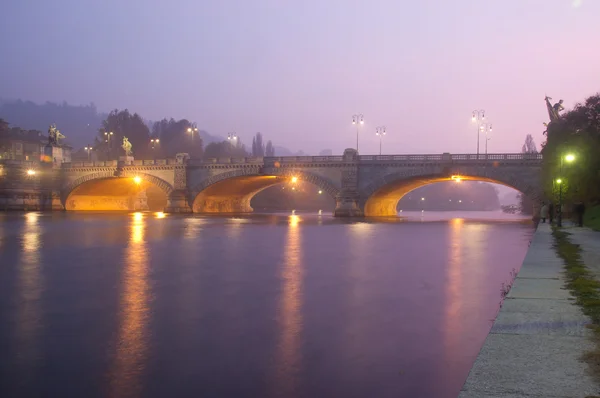 İtalya'nın Torino köprü Umberto — Stok fotoğraf