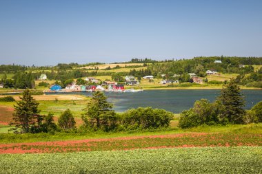 Bay Prince Edward Island'deki/daki ile manzara