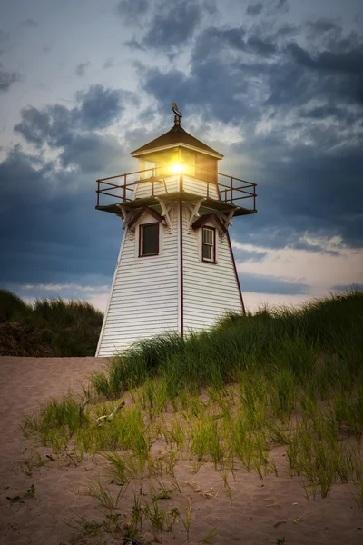 Dusk at Covehead Harbour Lighthouse — Stock Photo, Image