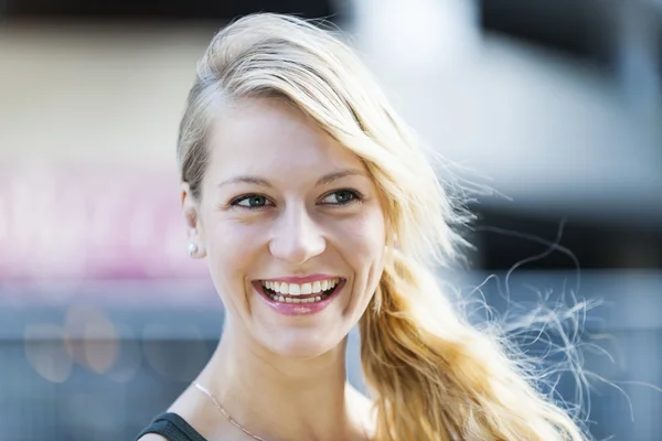 Laughing blonde woman — Stock Photo, Image