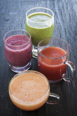 fruit and vegetable smoothies clipart