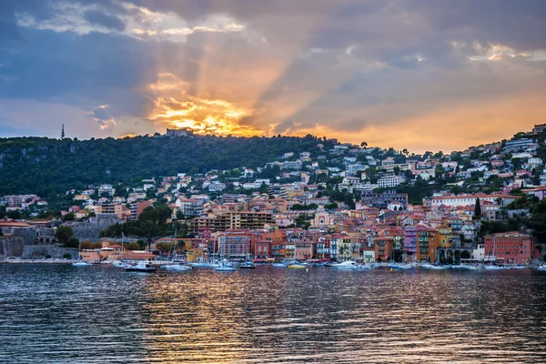 Sunset in Villefranche-sur-Mer — Stock Photo, Image