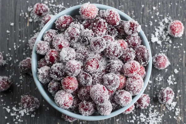 Cranberries espumantes na tigela — Fotografia de Stock