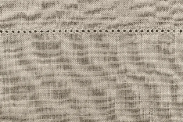 Edge of linen cloth napkin