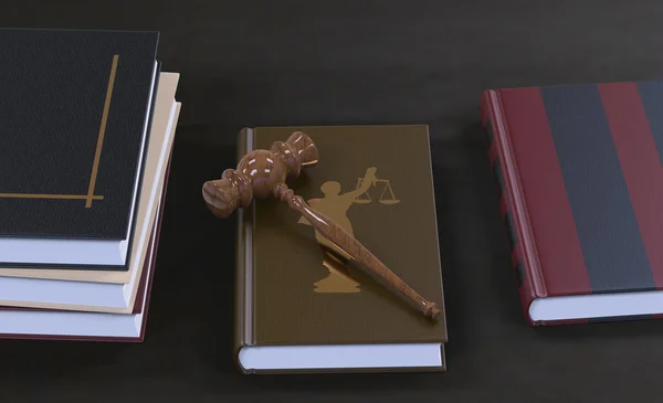 Gavel em um livro de lei — Fotografia de Stock