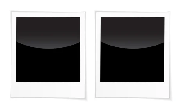 Blanke fotorammer til indsættelse på sort plads ethvert billede, du li – Stock-vektor