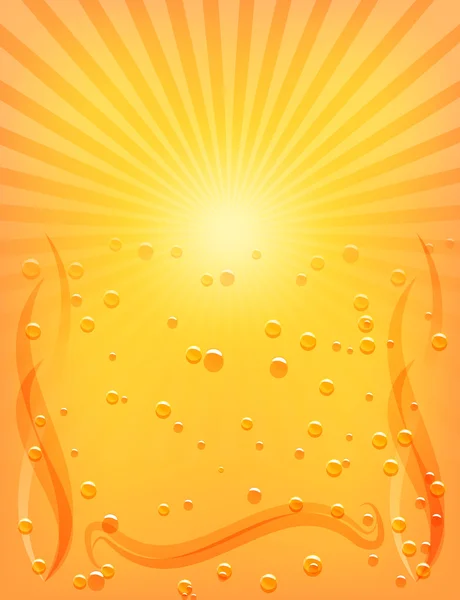 Schema Sun Sunburst. Modello estivo caldo — Vettoriale Stock