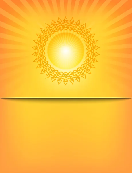 Lege zon sunburst patroon sjabloon — Stockvector