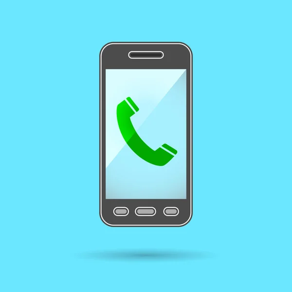 Handset sign in phone Icon Symbol. Flat Design collection — Stock Vector