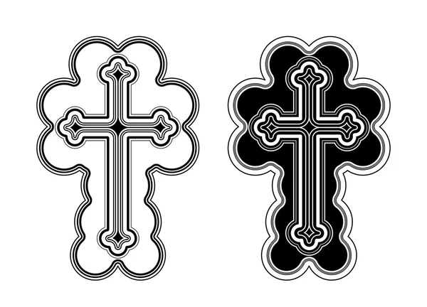 Traditionele Armeens-apostolische Kerk cross glinsterende clip art. — Stockvector