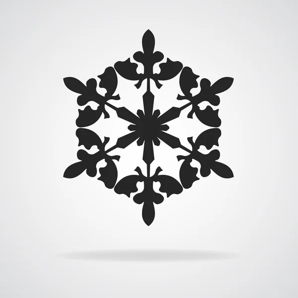 Sneeuwvlok pictogram op wit — Stockvector