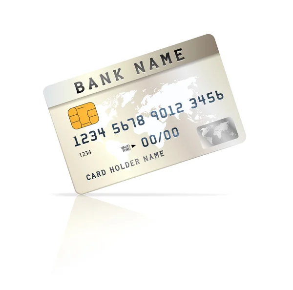 Credit or debet card design template — Stock Vector