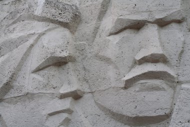 Soviet propaganda bas-relief