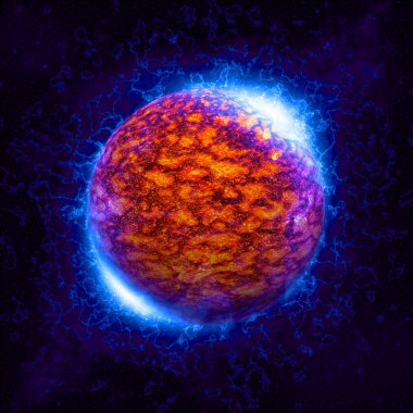 Elektrik mavi arka plan gezegende