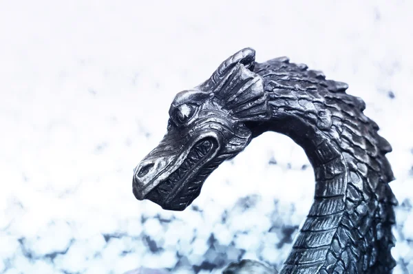 Metallic dragon's head — Stock Photo, Image