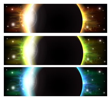 Eclipse banners clipart