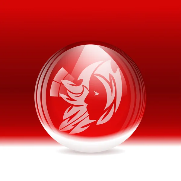 Vector snow globe with zodiac sign Virgo — Stock Vector © Bastetamon