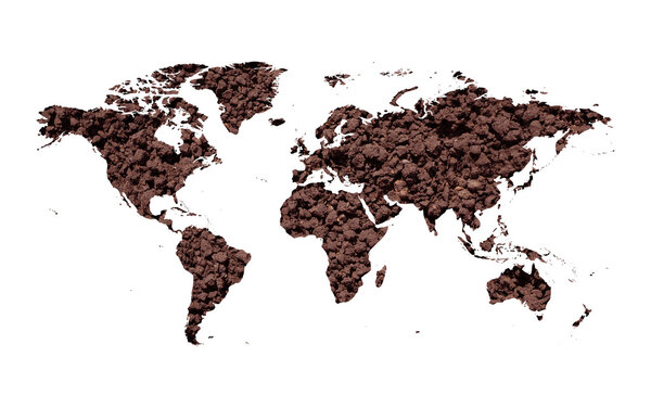 An illustration of a soil earth map.