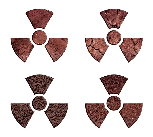 Símbolos de advertencia de radiación —  Fotos de Stock