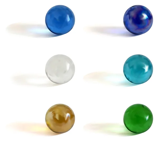 Realistic glassy balls — Stock Vector