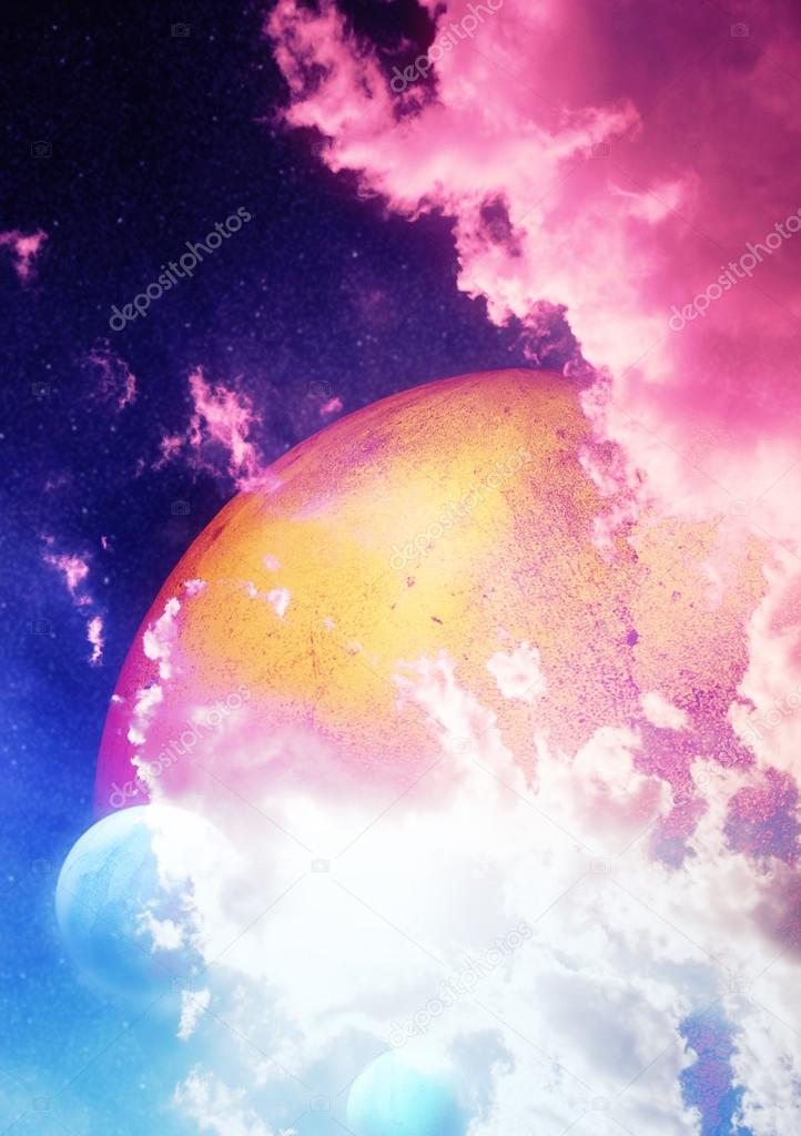 Colorful beautiful planets