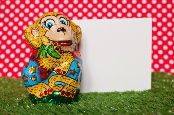 Chocolade aap in een wrapper — Stockfoto