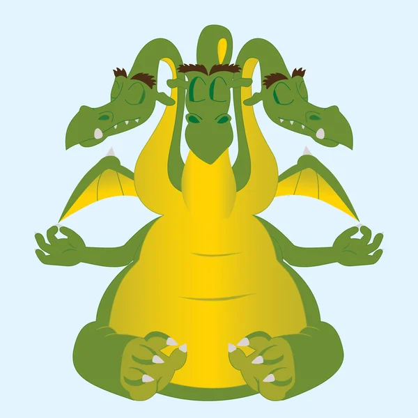 Dragon with three head — Stock Vector