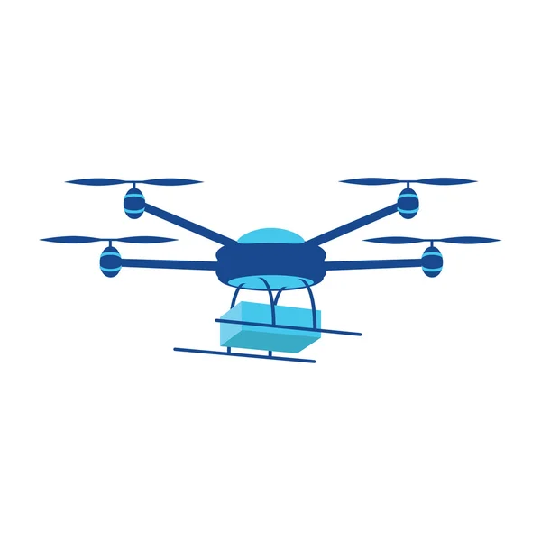 Drohne mit Kiste — Stockvektor