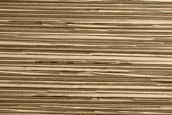 Golfkarton Lengte Gesneden Corrugated Board Zijaanzicht Aan Het Einde Van — Stockfoto