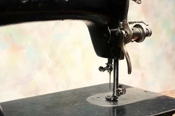 Fragments of sewing machines in vintage retro style.vintage sewing machines close up