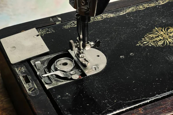 Fragments Sewing Machines Vintage Retro Style Vintage Sewing Machines Close — Stock Photo, Image