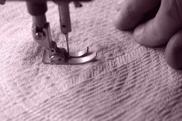 Passion Sewing Self Isolation Karanténa — Stock fotografie