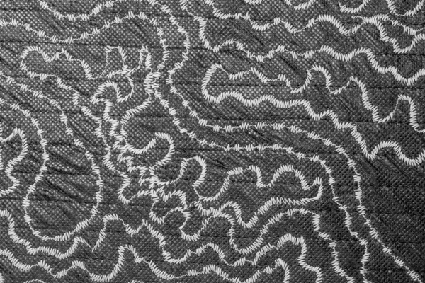 ミシンの生地に手縫いの刺繍のサンプル — ストック写真